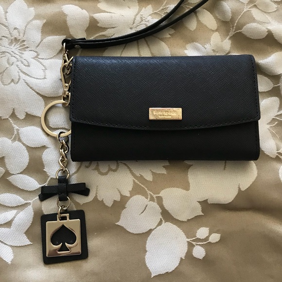 kate spade Accessories - Kate Spade Black Spade Keychain